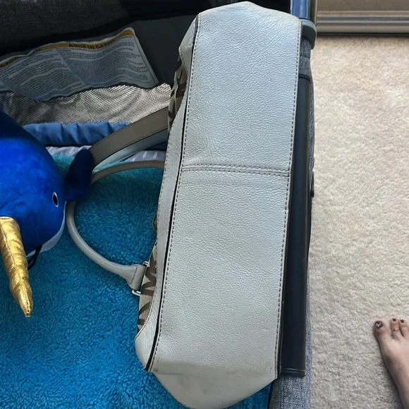 Mk Two Way Canvas and Leather Handbag/Crossbody - Picture 9 of 16